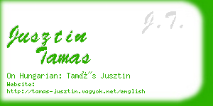 jusztin tamas business card